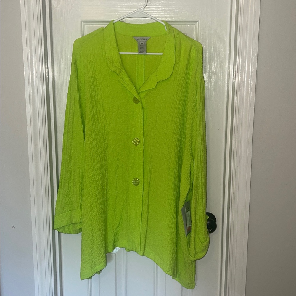 Multiples Neon Green Shirt